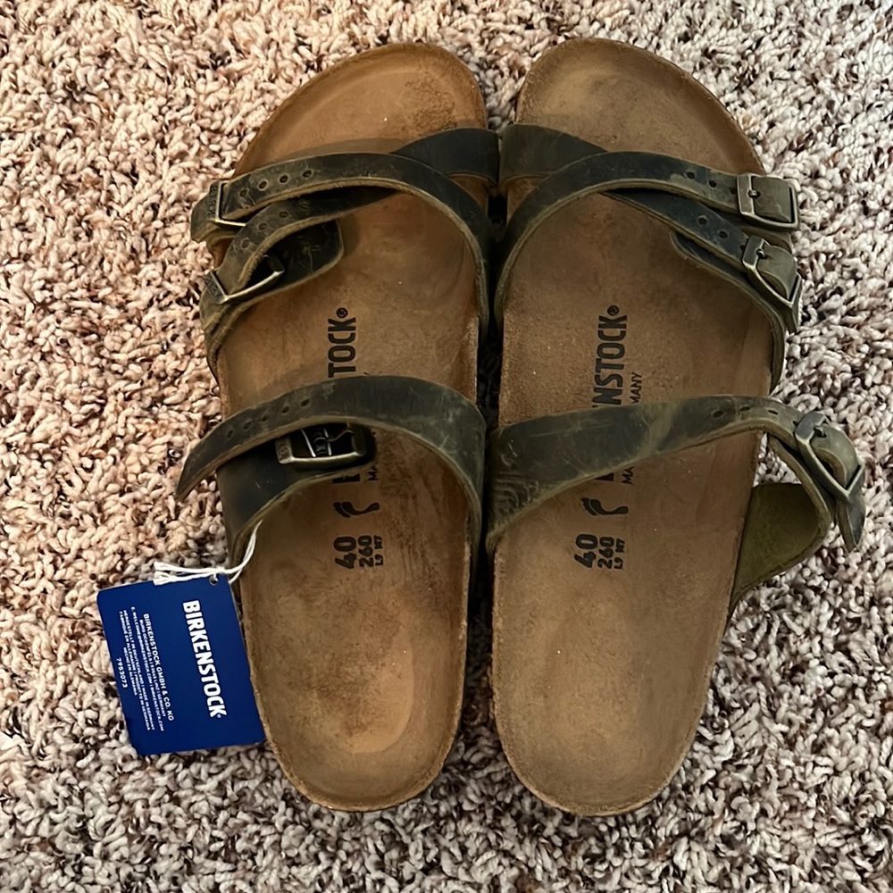 Birkenstock Franca Oiled Leather (Jade)